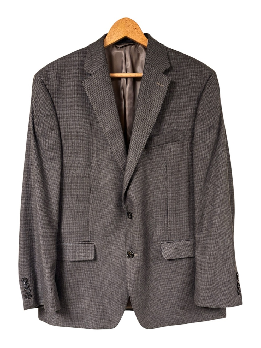 Lauren Ralph Lauren Sport Coat Mens 42R Brown Blue Houndstooth Two Button Jacket
